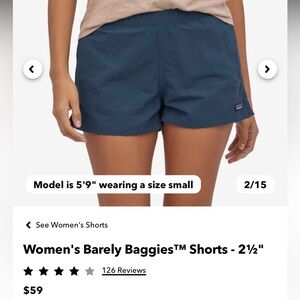 Patagonia Navy Barely Baggies